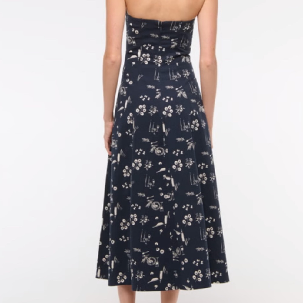 NWT A&F Mila Strapless Midi Dress - Picture 8 of 8